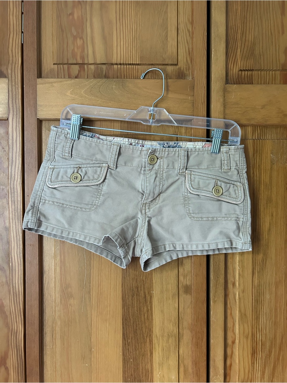 Vintage Hollister Khaki Cargo Pocket Shorts